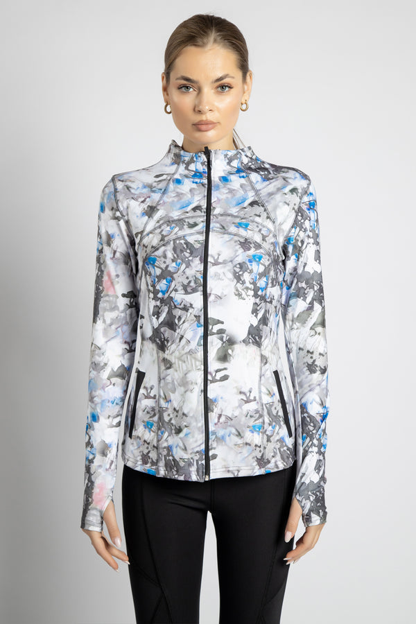 Women's slim fit Sports Jacket , complete with refined thumb holes for a touch of luxury.