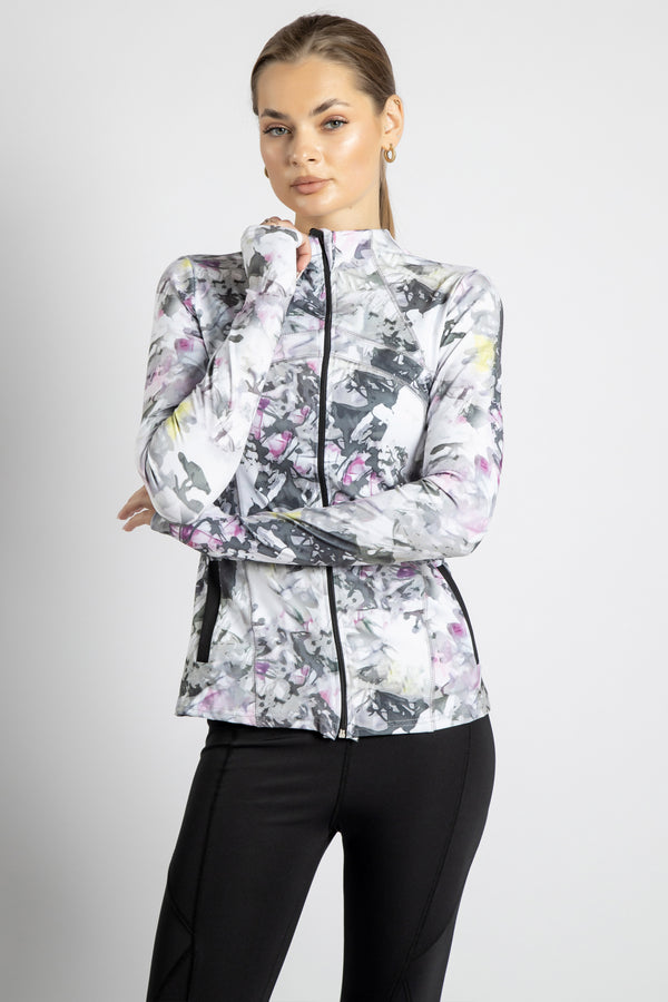 Women's slim fit Sports Jacket , complete with refined thumb holes for a touch of luxury.