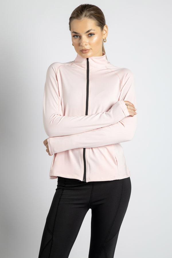 Women's slim fit Sports Jacket , complete with refined thumb holes for a touch of luxury.