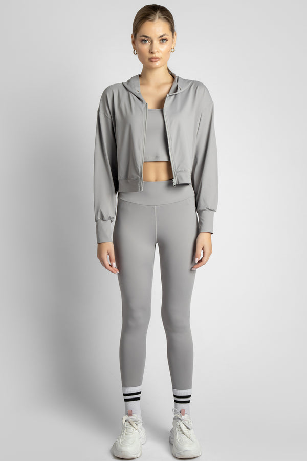 A 3-Piece Yoga Set: Thumb-Hole Top, Jacket & Pocket Leggings